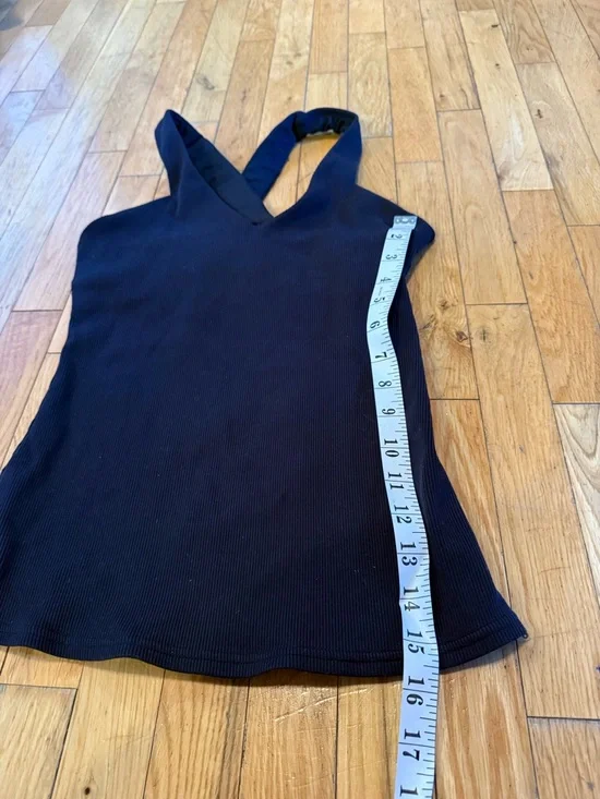 Sleek black Ribbed Tank top #754 - Picture 4 of 5